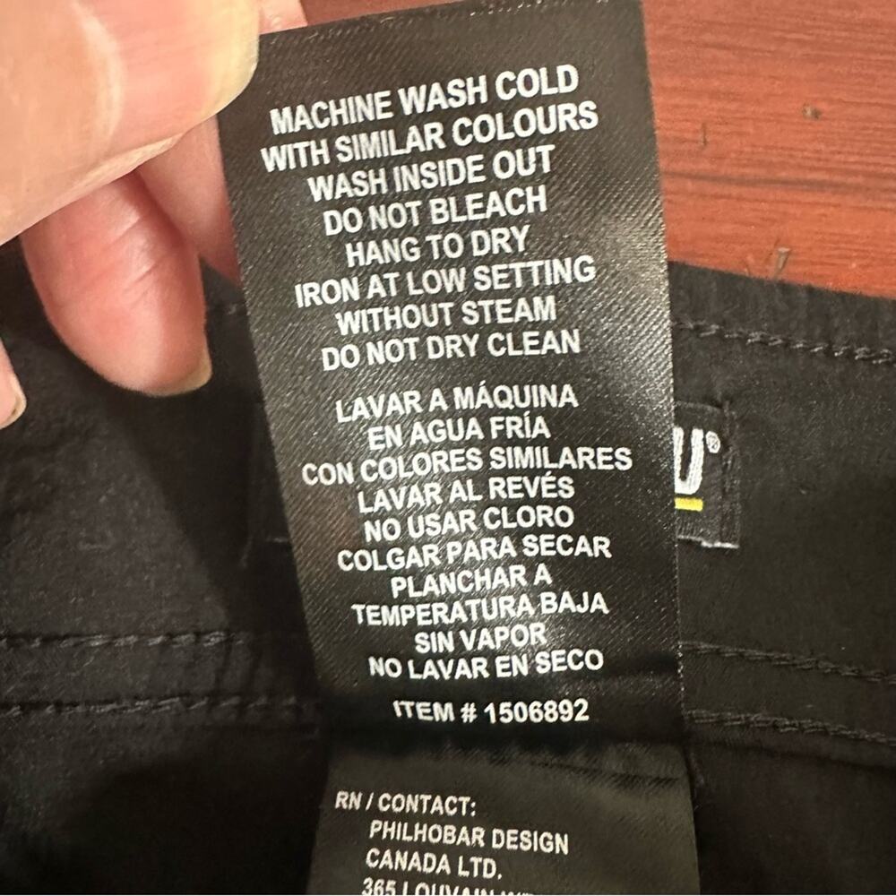 Khombu Small Solid Black High Rise Stretch Capri … - image 5